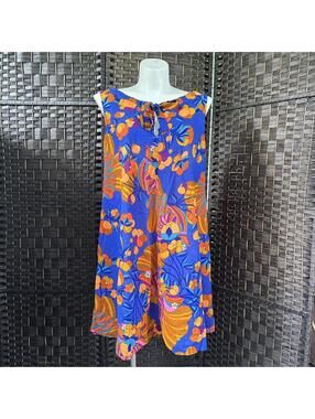 70s Vintage Multicolored Floral Summer Dress Made in Hawaii 1970s Dress